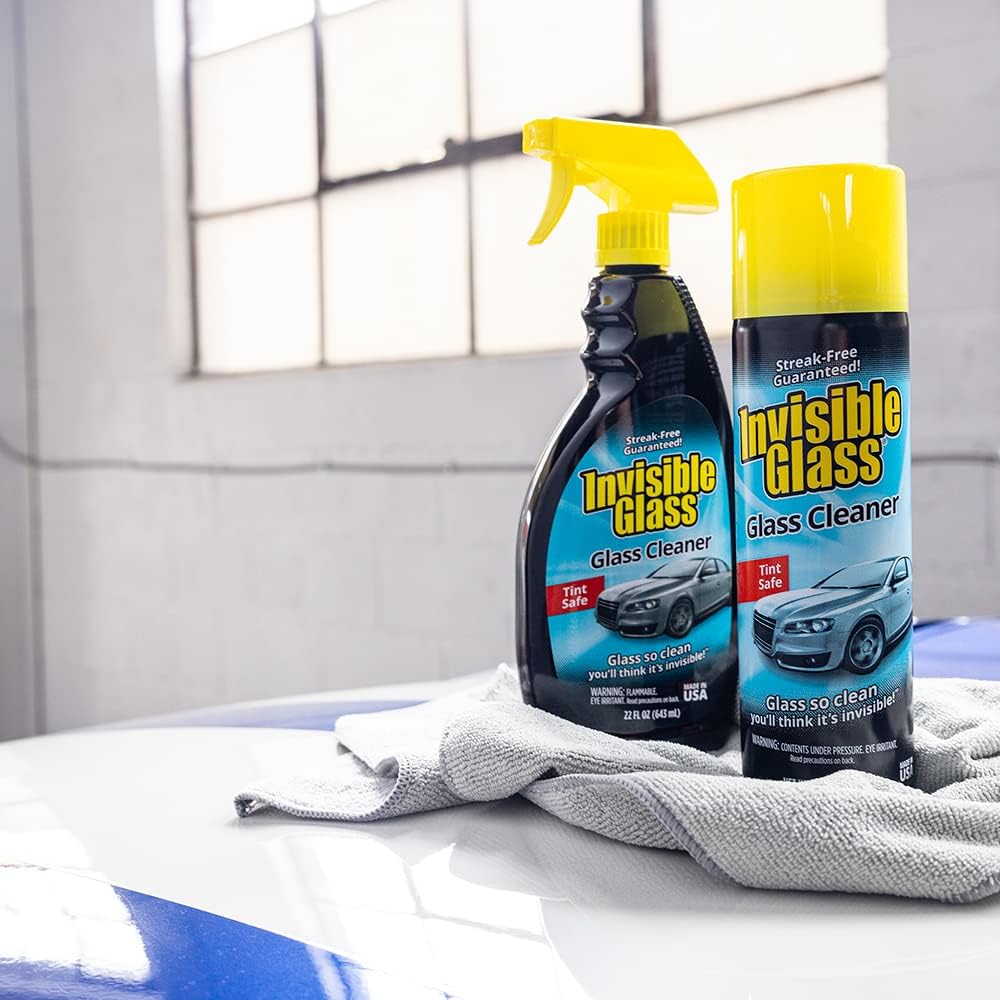 Invisible Glass 92164-2PK Premium Glass and Window Cleaner for Auto and Home Cleans Glass, Windows, Windshields, Navigation Screens, and More, Streak-Free, Ammonia-Free, Tint-Safe, 22 Fl Oz, Pack of 2