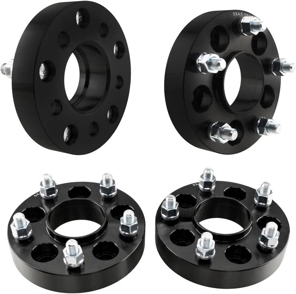 AutoForever 2pcs 5lugs 1.25" Hub Centric 5x4.5 to 5x5 Wheel Spacer Adapters 5x114.3mm to 5x127mm Wheel Spacers 1 2" x20 Studs 71.5mm Hub Compatible with 1987-2006 Jeep Wrangler