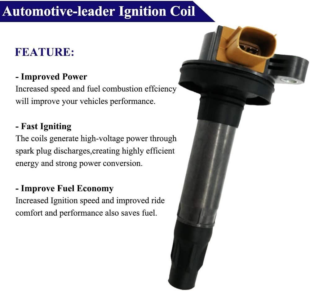 Automotive-leader DG549 BL3Z-12029-C 6PCS Ignition Coils for Ford Mustang Edge Flex Fusion Taurus Taurus X, for Lincoln MKS MKT MKK MKZ, for Mazda 6 Mazda CX-9, for Mercury Sable DG-549 C1814 UF646