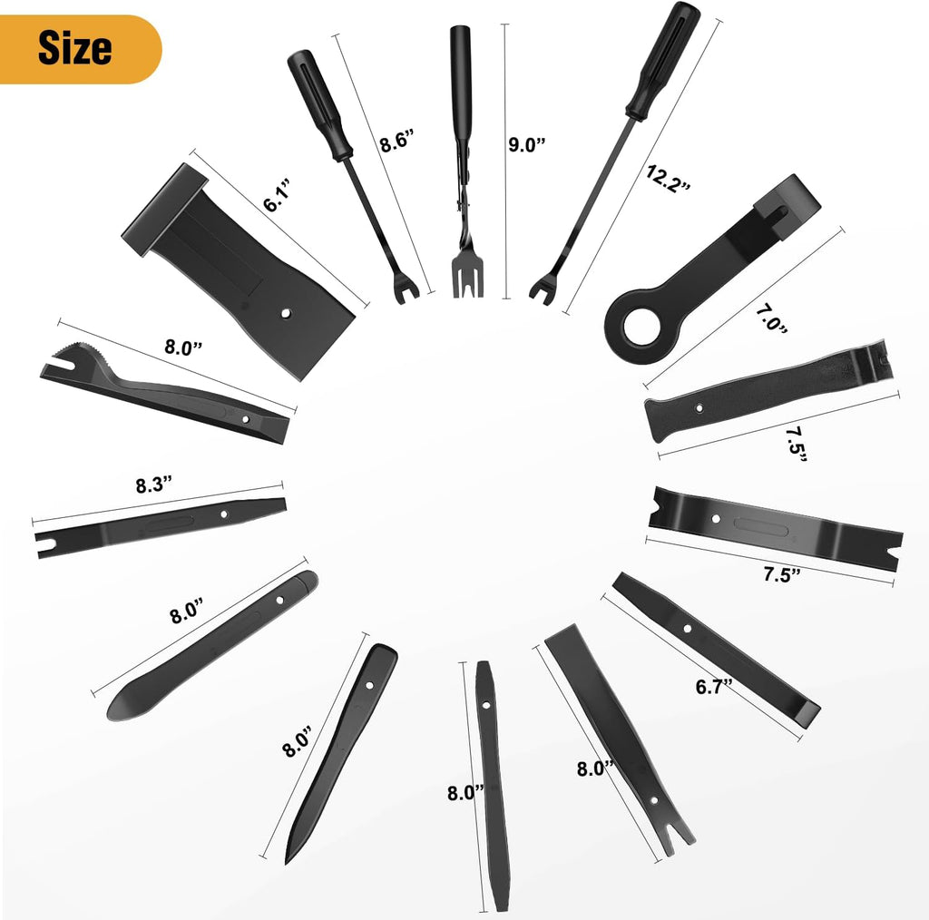 GOOACC - GRC-33 240PCS Bumper Retainer Clips Car Plastic Rivets Fasteners Push Retainer Kit Most Popular Sizes Auto Push Pin Rivets Set -Door Trim Panel Fender Clips for GM Ford Toyota Honda Chrysler