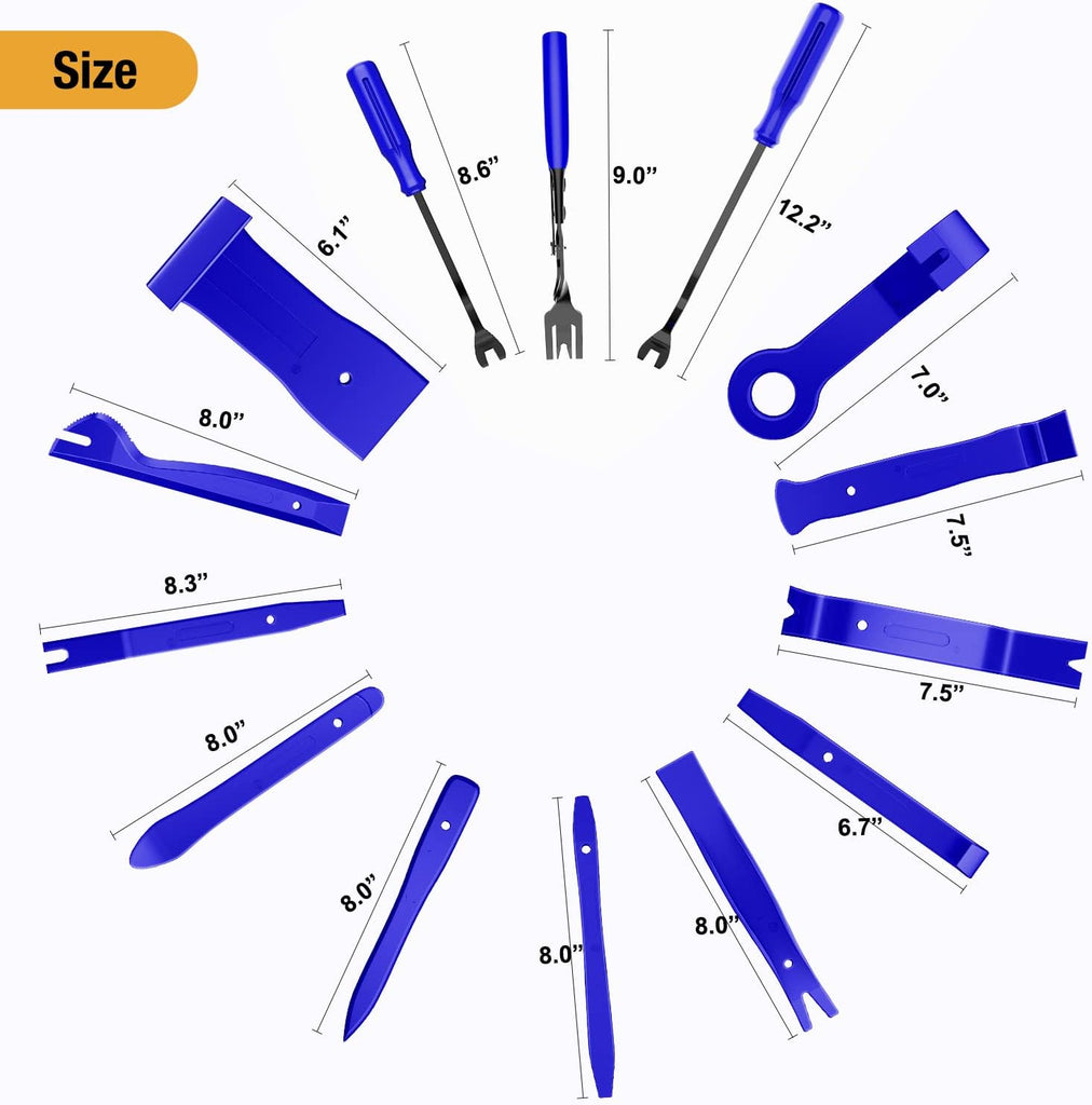 GOOACC - GRC-33 240PCS Bumper Retainer Clips Car Plastic Rivets Fasteners Push Retainer Kit Most Popular Sizes Auto Push Pin Rivets Set -Door Trim Panel Fender Clips for GM Ford Toyota Honda Chrysler