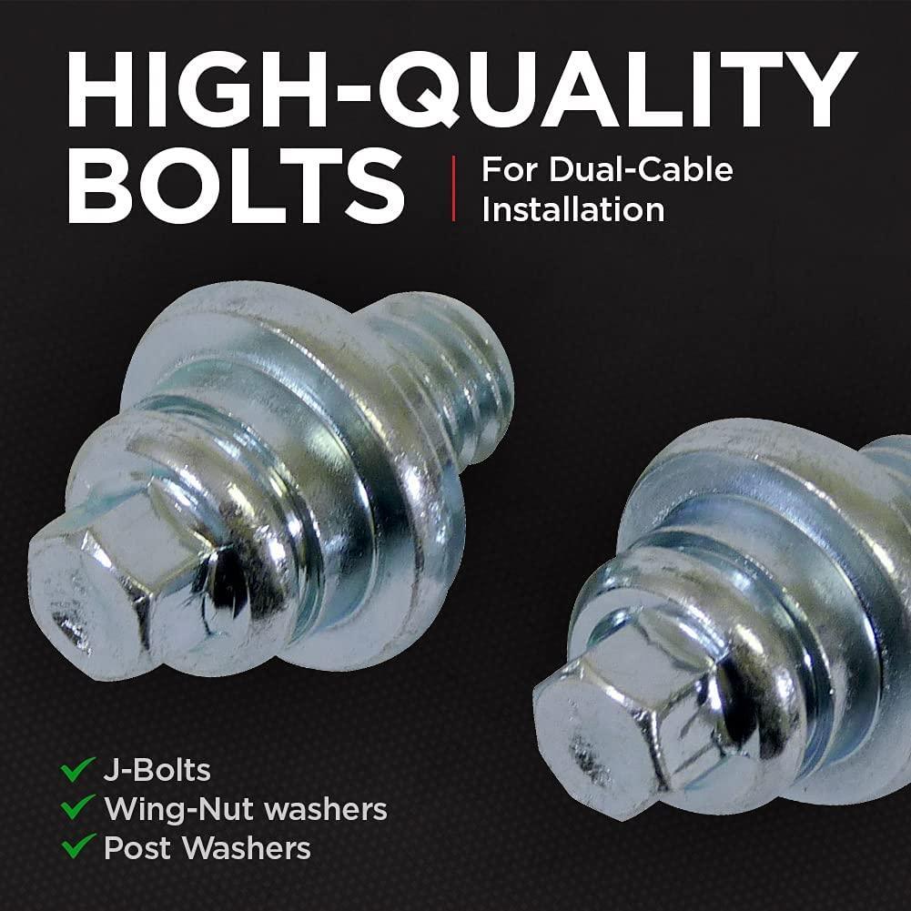 Schumacher BAF-STB Side Terminal Bolts - Dual Cable Installation