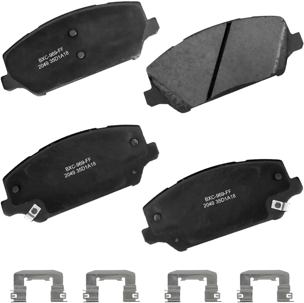 Bendix Premium SBC11 Ceramic Front Brake Pads for Select Models Dodge Dart,Ford Fairlane,Falcon,Sedan Delivery,Mustang,Ranchero,Mercury Comet,Cougar,Cyclone,Plymouth Barracuda,Duster,Scamp,Valiant