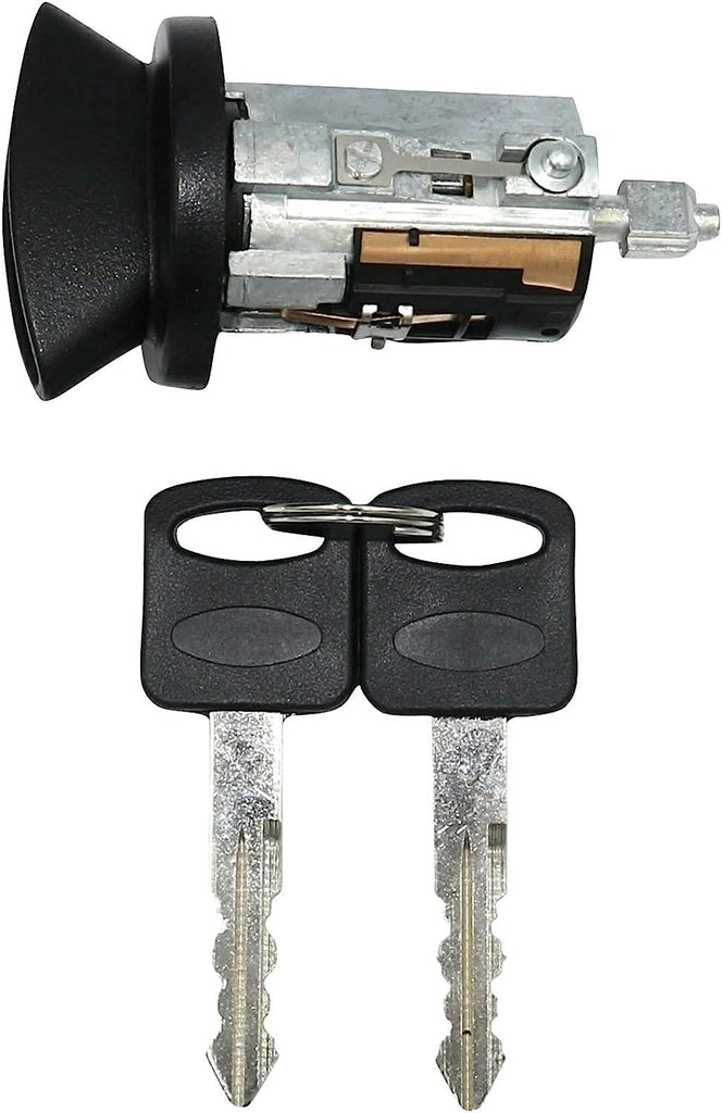 Ignition Switch Door Lock Cylinder Set Compatible with 1997-2007 Ford F150 F250 F350 F450 Super Duty Excursion Explorer Expedition Ranger Mountaineer Replaces LC6177, DL5885, 707624, 703362(No chip)