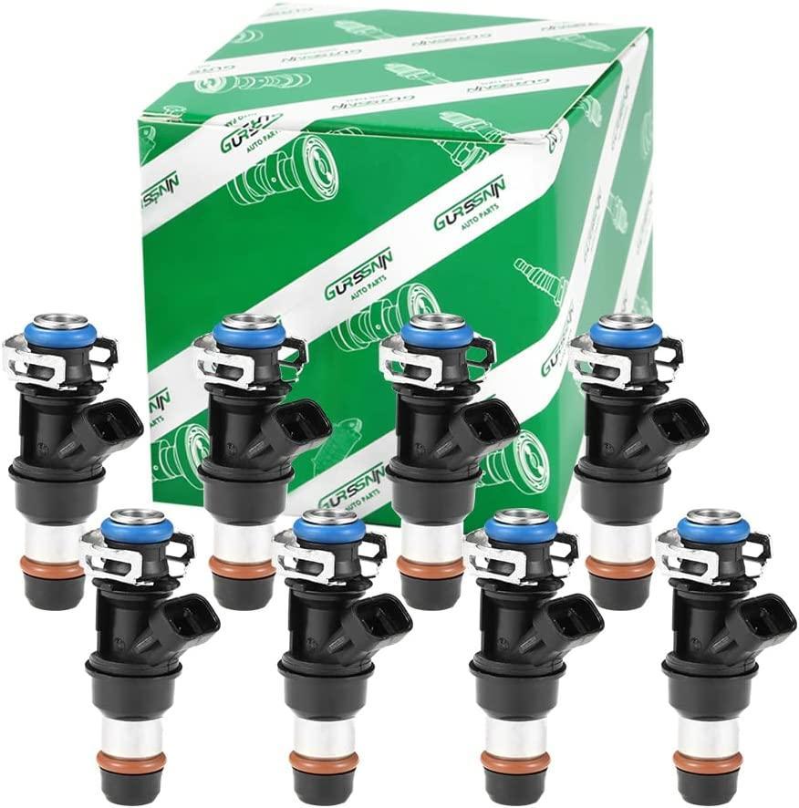 Gurssnn Fuel Injectors 17113553 17113698 2 Holes Set Of 8 For 2000/2003 Chevy Tahoe Silverado Suburban Avalanche Express GMC Savana Sierra 1500 2500 Yukon Cadillac Escalade FJ315 4.8L 5.3L 6.0L