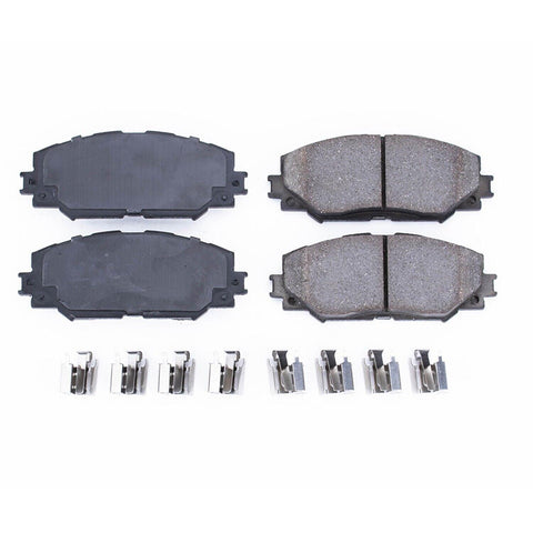 Power Stop - Front Z17 Low-Dust Ceramic Brake Pads with Hardware for Corolla, RA