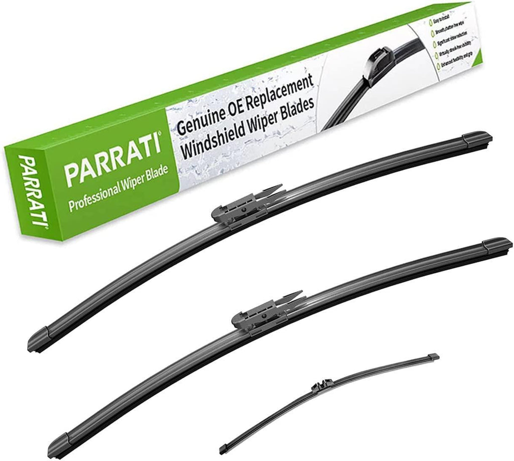 PARRATI® High Performance Premium All-Season Automotive Windshield Wipers with Rear Wiper Blades , Replacement for 2006-2011 Chevrolet HHR ,Easy to Install 18"+18"+11"(Set of 3)
