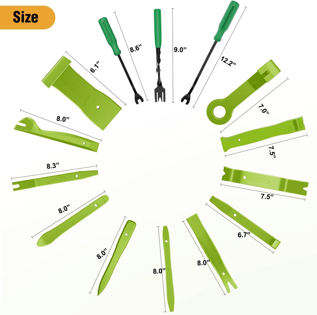 GOOACC - GRC-33 240PCS Bumper Retainer Clips Car Plastic Rivets Fasteners Push Retainer Kit Most Popular Sizes Auto Push Pin Rivets Set -Door Trim Panel Fender Clips for GM Ford Toyota Honda Chrysler