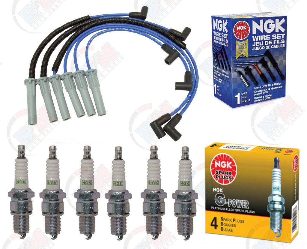 NGK PLATINUM Spark Plugs & Wire Set for 1996-2000 Dodge Grand Caravan 3.3L 3.8L