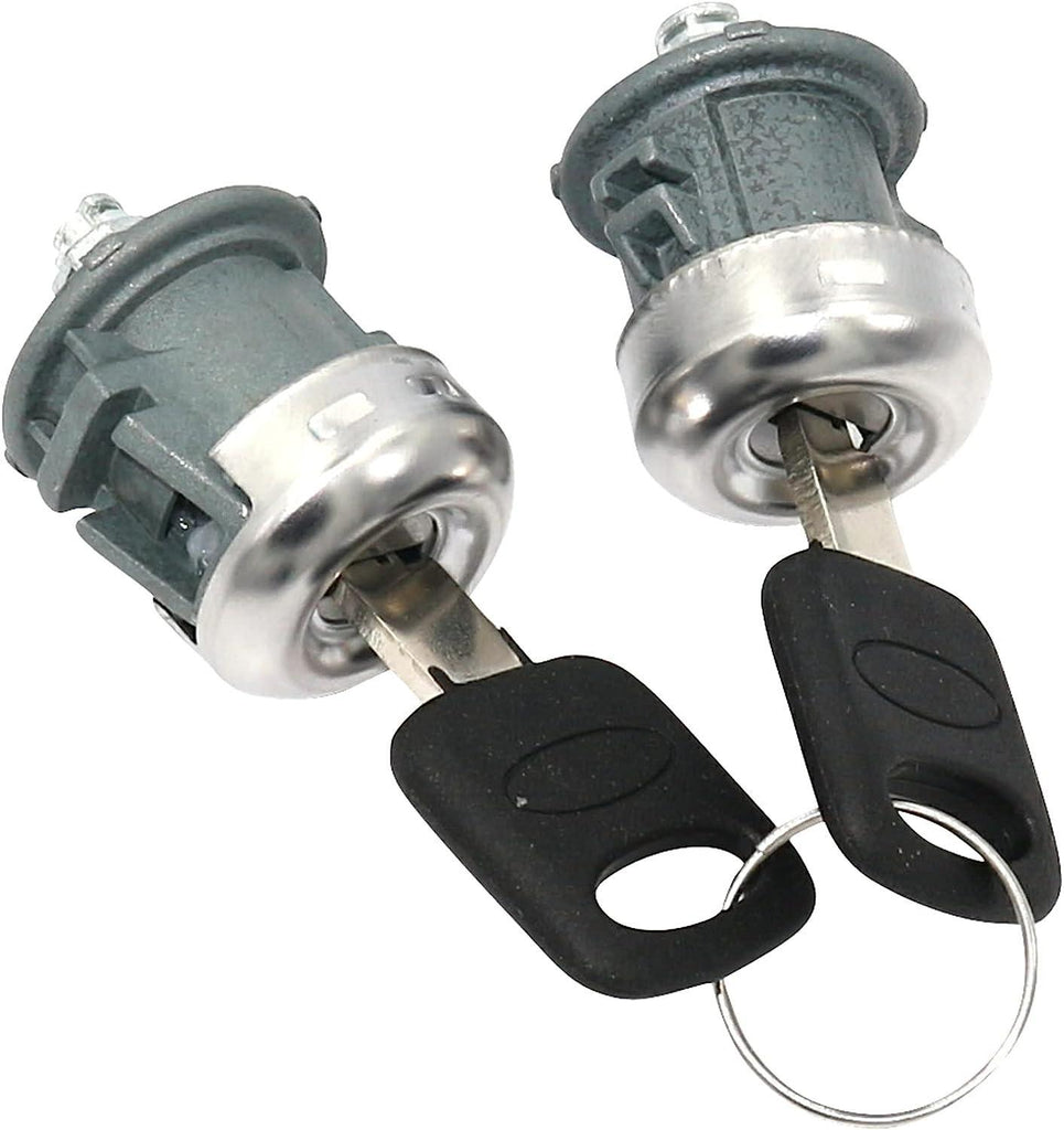 Ignition Switch Door Lock Cylinder Set Compatible with 1997-2007 Ford F150 F250 F350 F450 Super Duty Excursion Explorer Expedition Ranger Mountaineer Replaces LC6177, DL5885, 707624, 703362(No chip)