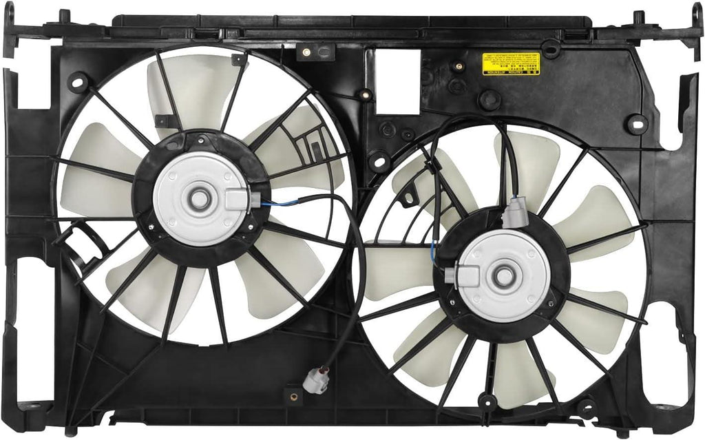 Factory Style Radiator Cooling Fan Assembly Compatible with 06-12 RAV4 3.5L W/O Tow & Controller,Oem-Rf-1024