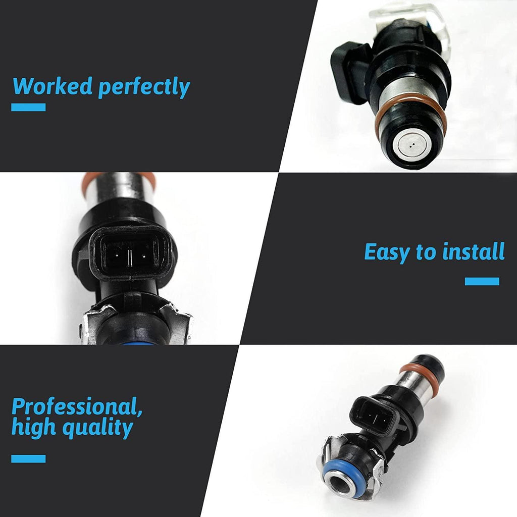 Gurssnn Fuel Injectors 17113553 17113698 2 Holes Set Of 8 For 2000/2003 Chevy Tahoe Silverado Suburban Avalanche Express GMC Savana Sierra 1500 2500 Yukon Cadillac Escalade FJ315 4.8L 5.3L 6.0L