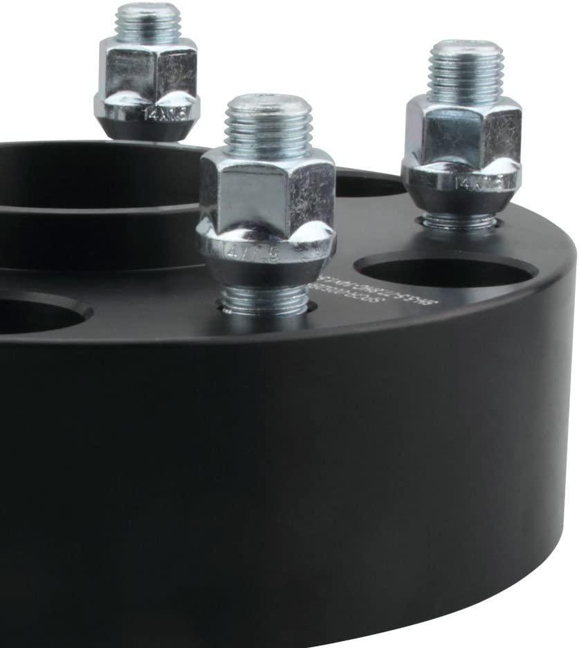 DCVAMOUS 4PC Black 5x5.5 Hubcentric Wheel Spacers 2 Inch with 9/16" Studs Compatible with Dodge 5 Lug 5x139.7 for 2002-2010 R-A-M 1500 | 2005-2011 Dakota | 2004-2009 Durango