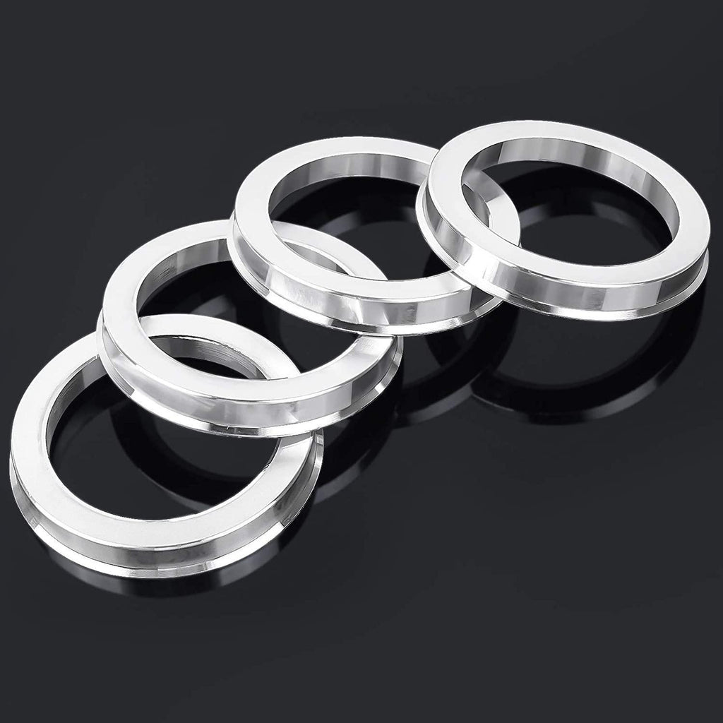 MIKKUPPA 4pc Hub Centric Rings 72.6 to 57.1 - OD 72.6mm ID 57.1mm Hub Rings, Compatible with 57.1mm Vehicle Hub and 72.6mm Wheel Center Bore, Aluminium Alloy Wheel Hubrings