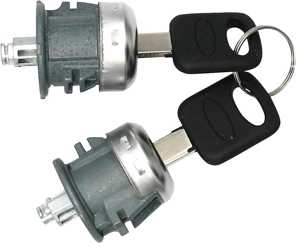 Ignition Switch Door Lock Cylinder Set Compatible with 1997-2007 Ford F150 F250 F350 F450 Super Duty Excursion Explorer Expedition Ranger Mountaineer Replaces LC6177, DL5885, 707624, 703362(No chip)