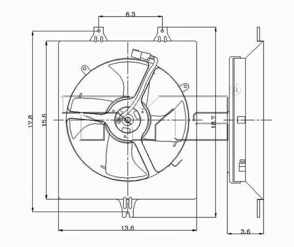 TYC A/C Condenser Fan Assembly for 1998-2002 Accord 610710