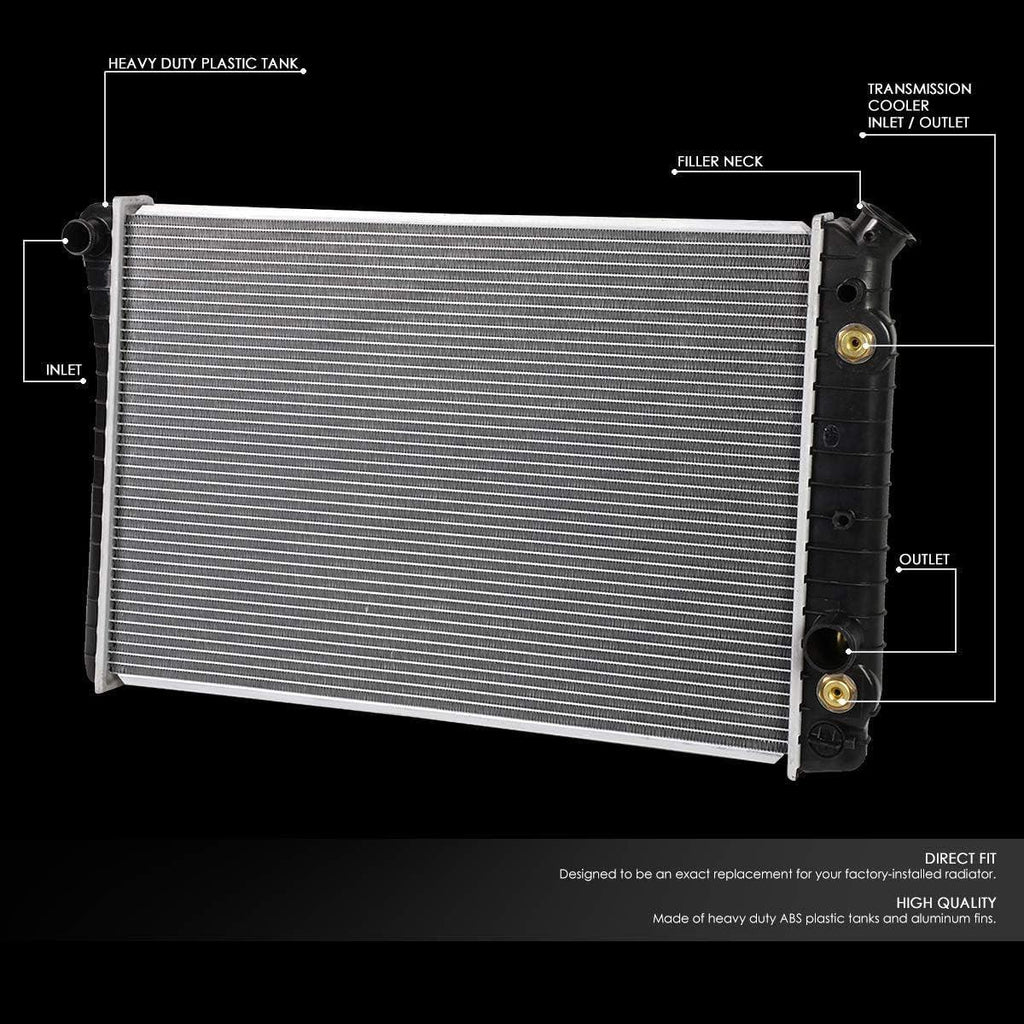 OEM-RA-0951 Aluminum Radiator Compatible with 82-92 Camaro/Firebird AT,26-1/4" W X 17-1/4" H X 1-1/4" D,1-5/16" Inlet / 1-9/16" Outlet