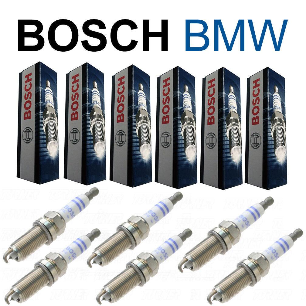 Set of 6 Spark Plugs BOSCH OEM Platinum for BMW 3-5-X Series E60 E90 N51 N52