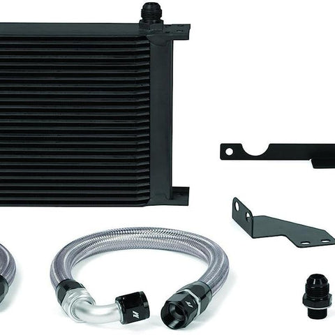 MMOC-EVO-01BK Oil Cooler Heat Exchanger Kit Compatible with Mitsubishi Lancer Evo 7/8/9 2001-2007 Black