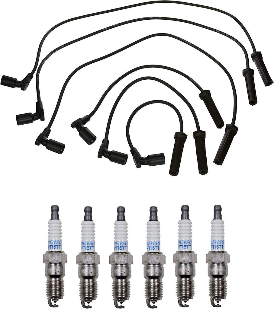 Denso Wire Set 7Mm & 6 Platinumtt Spark Plug .040 Kit for Buick Chevy Pontiac V6