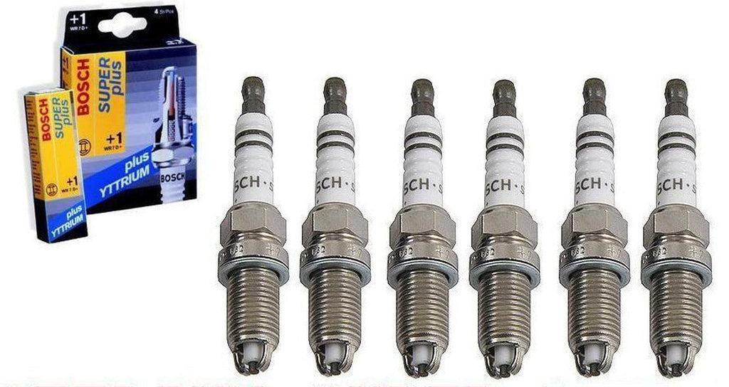 VW 2.0L BOSCH SUPER plus YTTRIUM SPARK PLUG 6-PCS 7402 EXACT-FIT