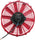 " 12"" Straight-Blade Radiator Fan (Red) (MMFAN-12RD)"