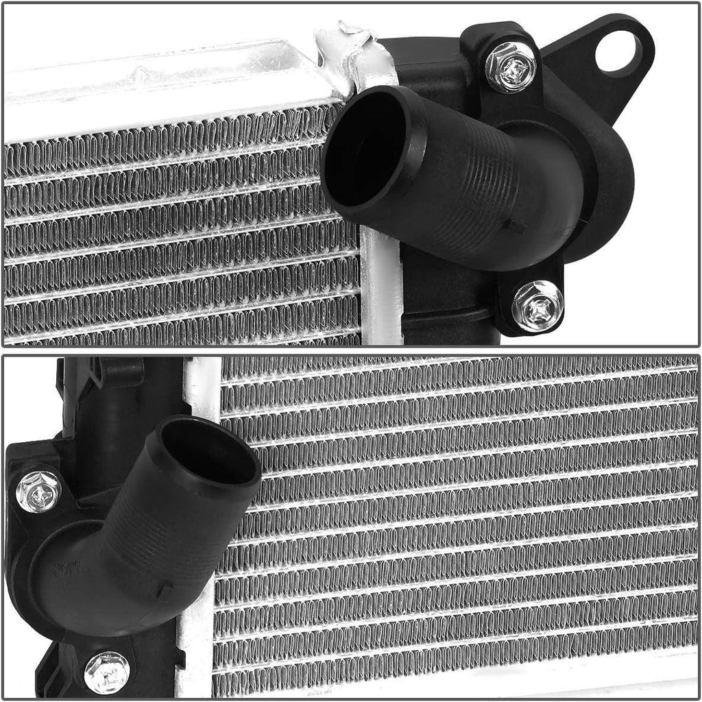 DNA Motoring  Factory Style Aluminum Cooling Radiator Replacement Compatible with 02-06 Mini Cooper AT, 22-5/8" W X 15-7/8" H X 15/16" D, 1-1/4" Inlet / 1-1/4" Outlet