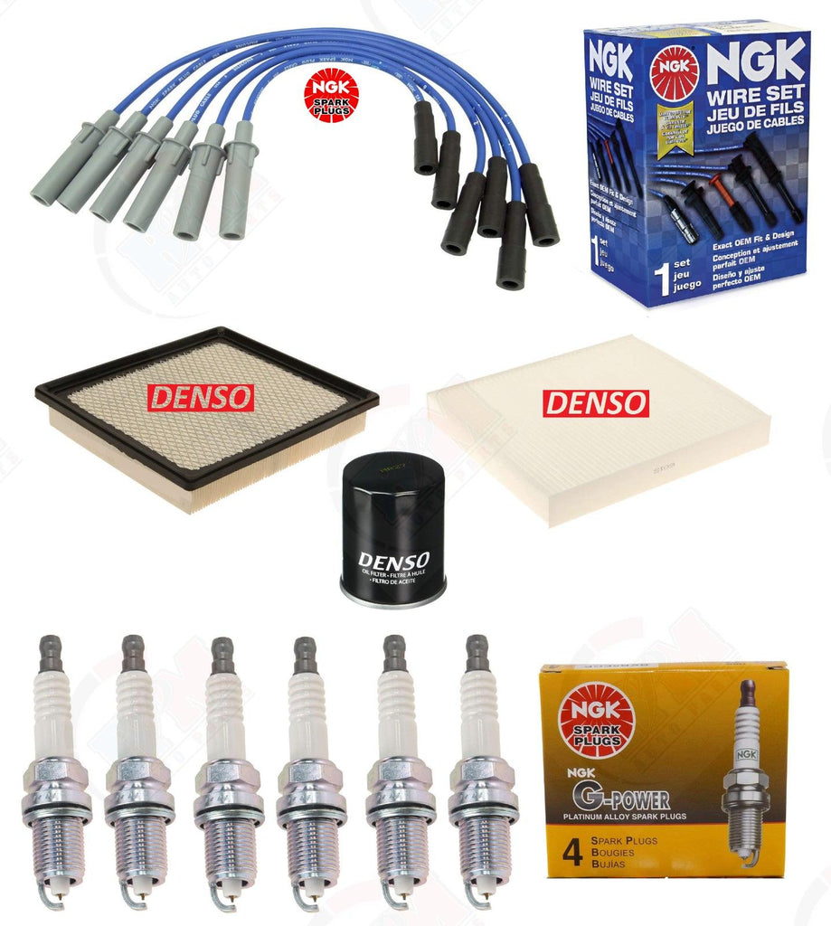 Tune up Kit DENSO Filters + NGK Spark Plugs for Dodge Grand Caravan 3.3L 3.8L