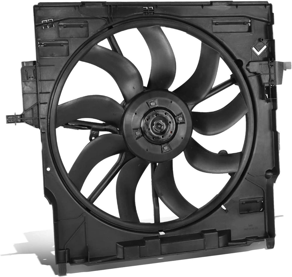 Factory Style Radiator Cooling Fan Assembly Compatible with 14-18 BMW X5 / 15-18 X6 3.0L,OEM-RF-0312
