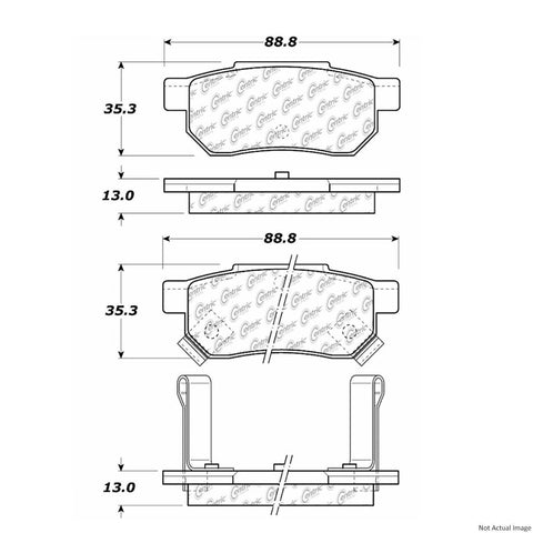 Front Disc Brake Pad for City, Fit, Integra, Civic+More (103.03740)