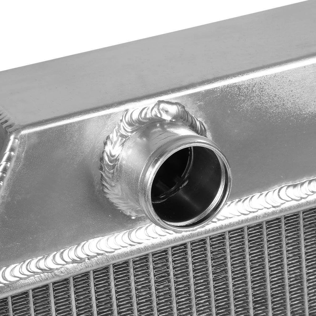 RA-WILLYS54-L6-3 3-Row Full Aluminum Radiator 23.25" X 22.5" X 5.5" [Compatible with 54-58 Jeep Willys / 56-64 Utility Wagon / 56-64 Truck / 56-64 6-226/61-62 Utility]