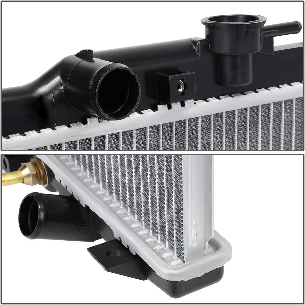 OEM-RA-2148 1-Row Aluminum Core Radiator Compatible with 98-02 Accord 2.3L AT, 26-11/16" W X 14-3/4" H X 5/8" D, 1-1/4" Inlet / 1-1/4" Outlet