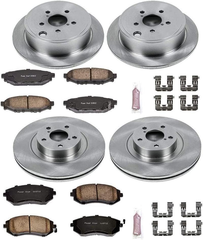 KOE4077 Autospecialty Front and Rear Replacement Brake Kit-Oe Brake Rotors & Ceramic Brake Pads