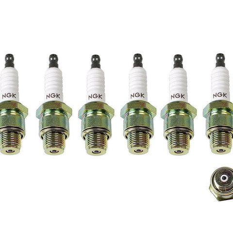 (6X) NGK BU8H (6431) Non-Resistor Spark Plug Pre-Gapped Fits Mercury & Mariner
