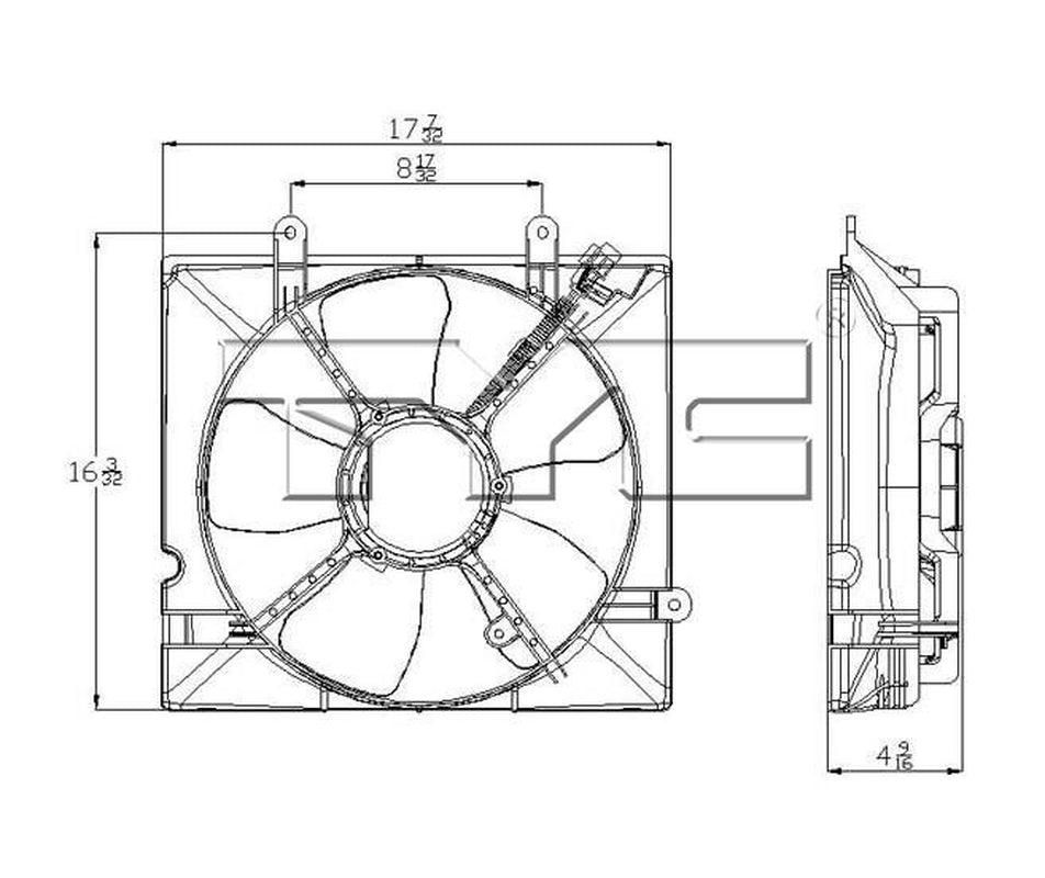 TYC Engine Cooling Fan Assembly for 02-05 Kia Sedona 600840