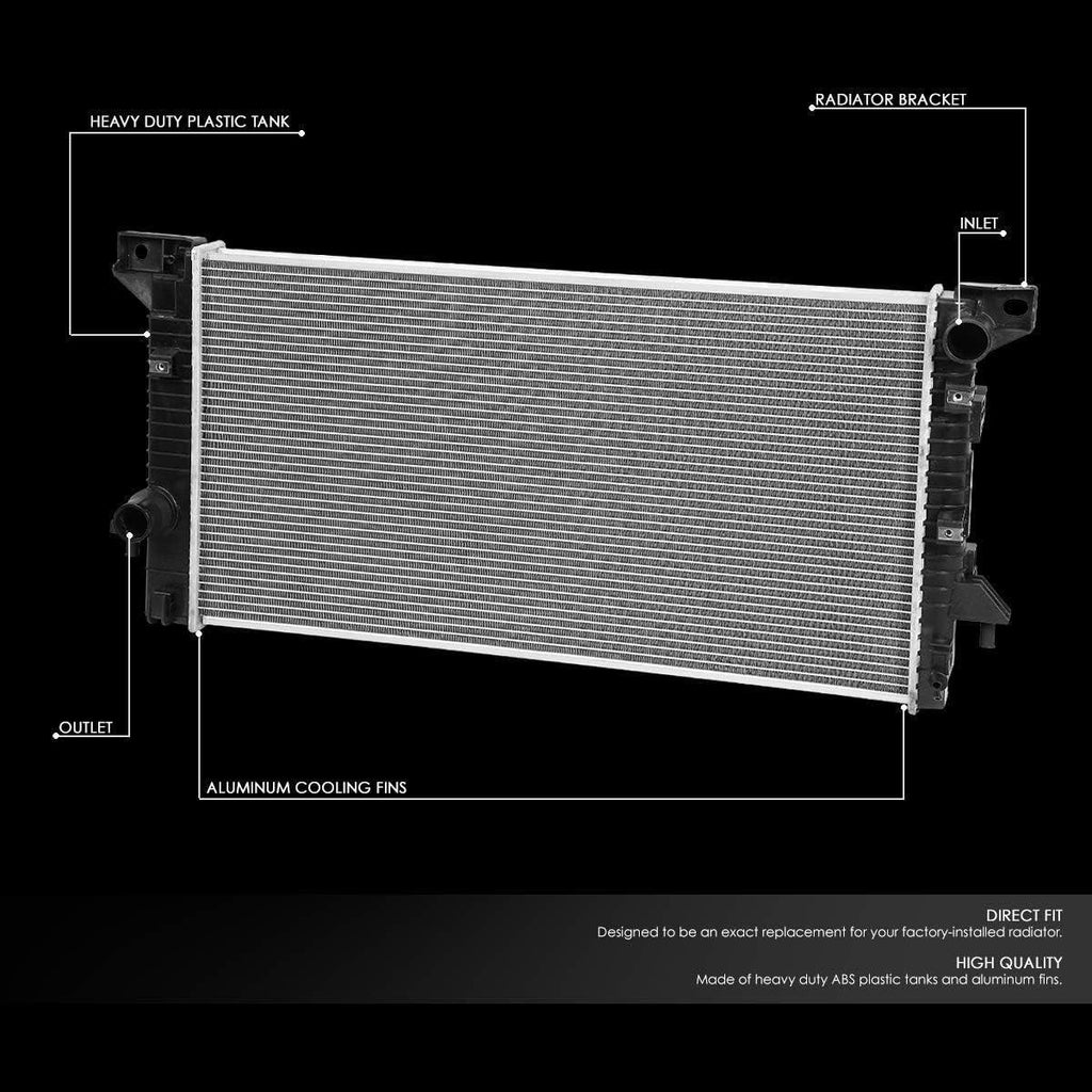 OEM-RA-13045 Factory Style Aluminum Cooling Radiator Replacement Compatible with 07-08 Expedition/Navigator, 31-1/2" W X 16-7/16" H X 1-1/4" D, 1-3/4" Inlet, 1-3/4" Outlet