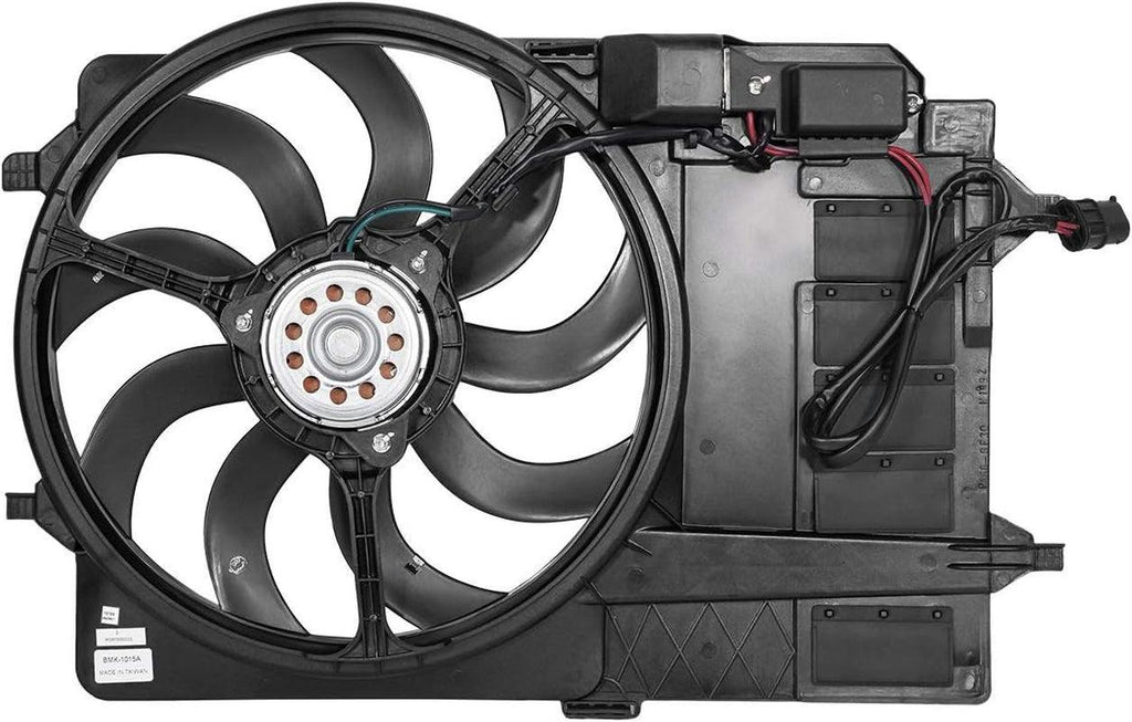 OEM-RF-0002 Factory Style Radiator Cooling Fan Assembly Cooling Efficiency Improved Direct Replacement [Compatible with 03-08 Mini Cooper from 03/03+]
