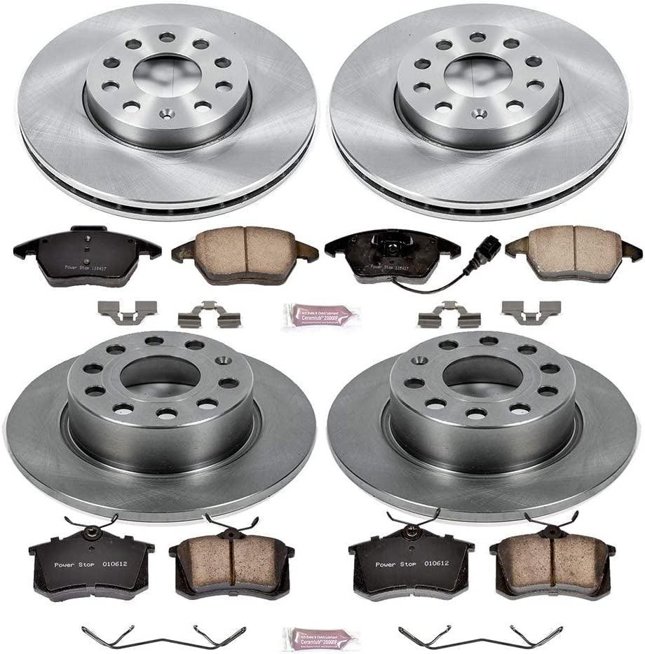 KOE5749 Autospecialty Front and Rear Replacement Brake Kit-Oe Brake Rotors & Ceramic Brake Pads