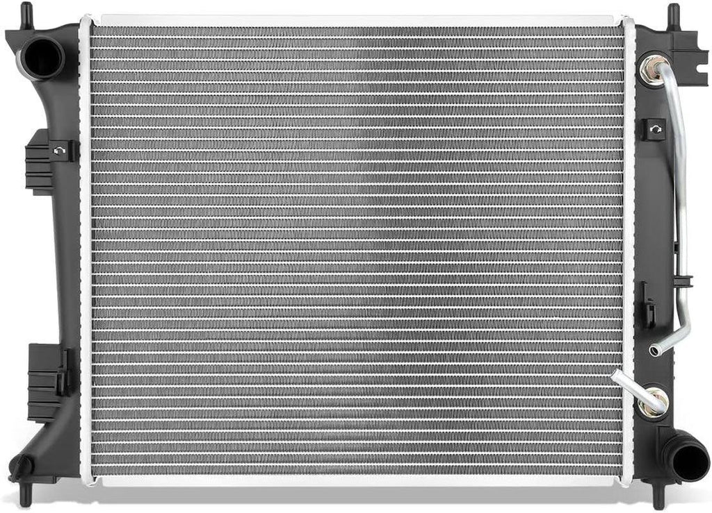 OEM-RA-13415 1-Row Aluminum Core Radiator Compatible with 2013-2017 Veloster 1.6L,18-5/16" W X 15-1/4" H X 1" D,1-3/8" Inlet / 1-7/8" Outlet
