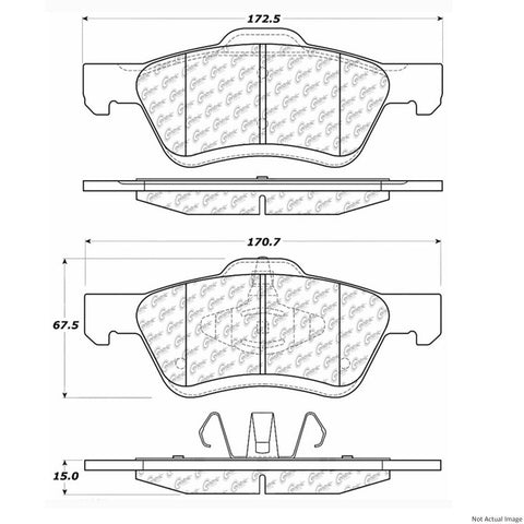 Centric Front Disc Brake Pad for Escape, Mariner, Tribute (103.10470)