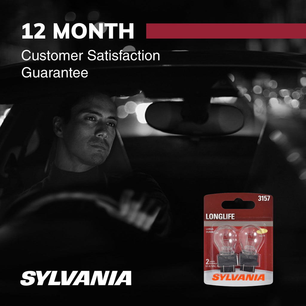Sylvania 3157 Long Life Mini Bulb, 2 Pack, Compatible with Multiple Cars