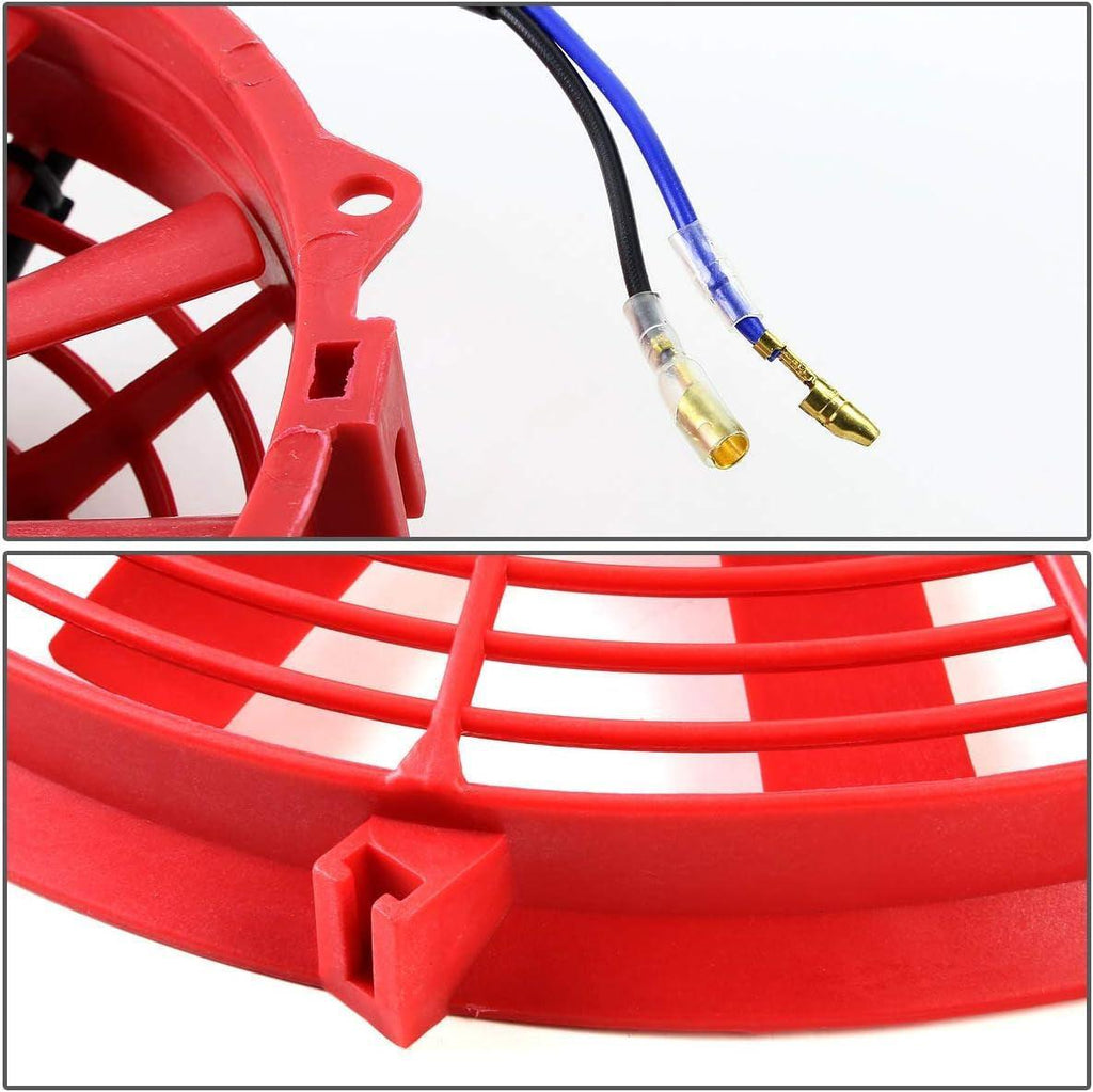 RAF-14-RD+FMK-X2 2Pcs 14" Inch Electric Radiator Cooling Fan Kit (Red)
