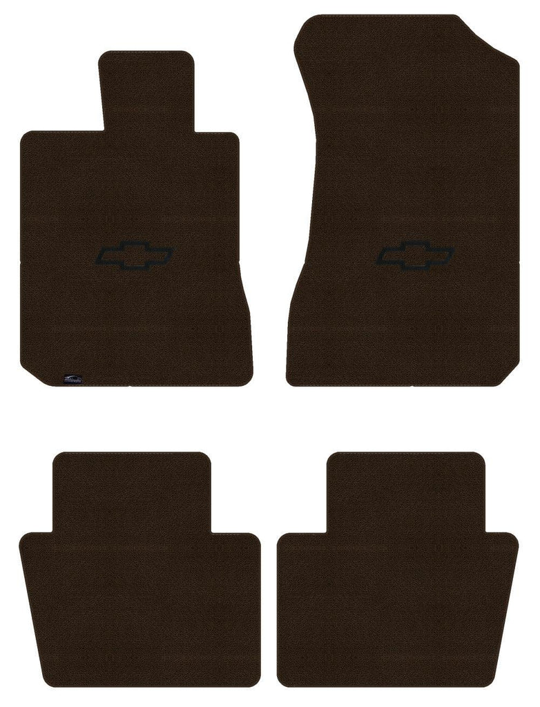 Lloyd Loop Front & Rear Mats for '58 Bel Air W/Black Outline Chevy Bowtie