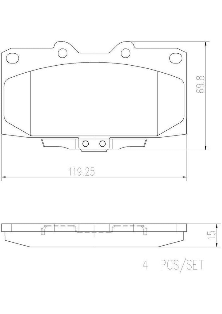 Brembo Front Disc Brake Pad Set for Impreza, 300ZX (P56034N)