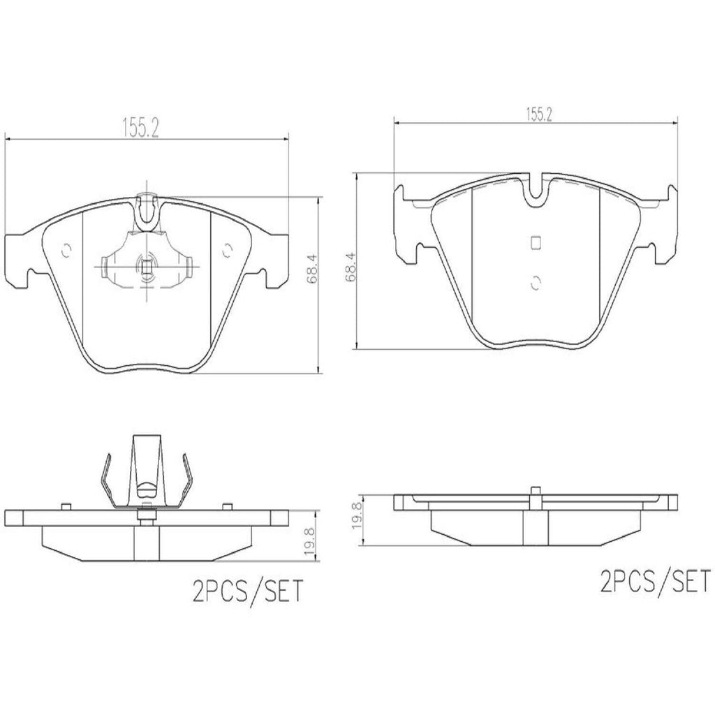 Brembo Front Disc Brake Pad Set for BMW (P06081N)