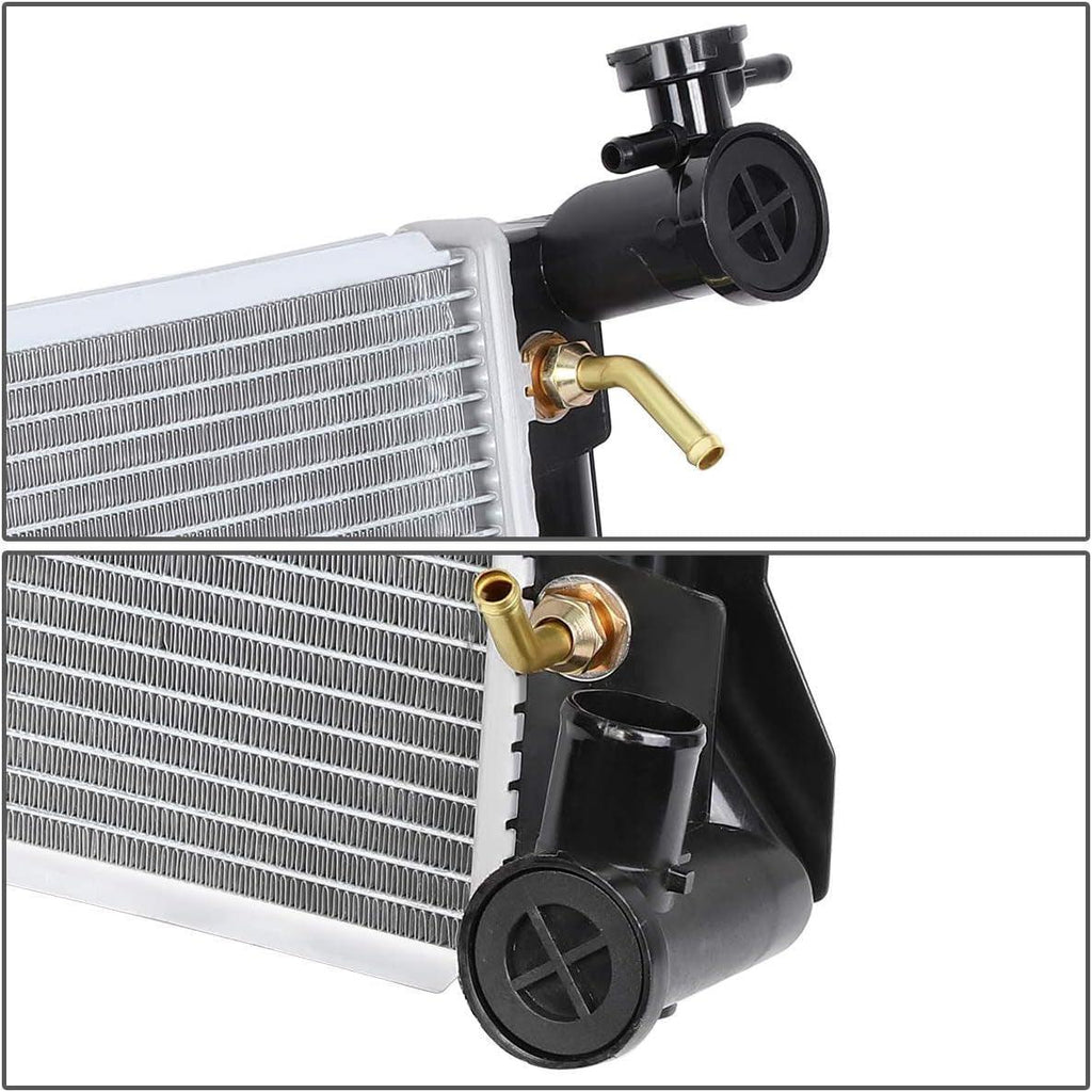 OEM-RA-13106 OE Style Aluminum Cooling Radiator Replacement Compatible with 09-10 Vibe / 09-17 Corolla / 09-14 Matrix AT, 23-5/8" W X 14-9/16" H X 5/8" D, 1-3/8" Inlet, 1-3/8" Outlet
