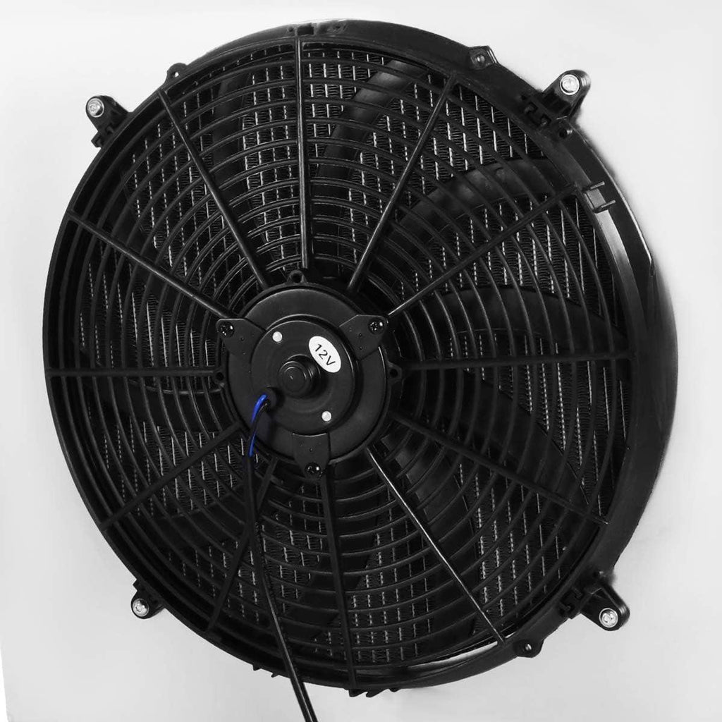 RA+FS-CHEVYT55-3 3-Row Radiator with Fan Shroud Compatible with 55-59 Chevy C-/K-Series Truck/Pickup/Suburban, 3100/3200/3400/3500/ 3600/3700/3800 V8