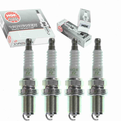 4 Pc NGK V-Power Spark Plugs Compatible with Toyota RAV4 2.0L 2.4L L4 1996-2008