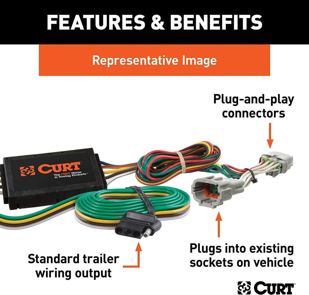 56311 Vehicle-Side Custom 4-Pin Trailer Wiring Harness, Fits Select Scion Ia