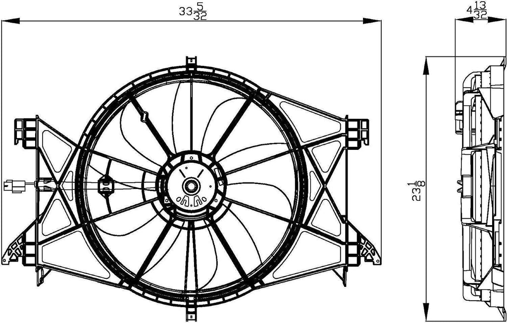 622360 Cooling Fan Assembly Compatible with 2009-2020 Dodge Ram Pickup